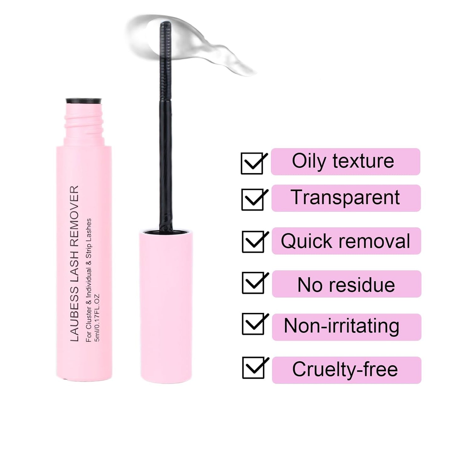 Lash Remover for Cluster Lashes - 5ml DIY Eyelash Extension Adhesive Remover for Home Use