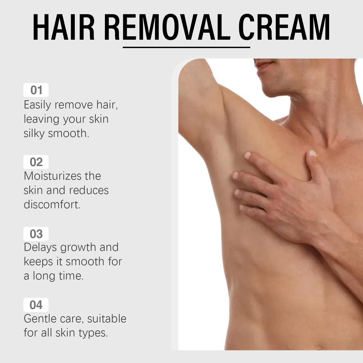 2026 New Painless Hair Removal Cream for Men, Fast-Acting Gentle Depilatory for arms legs chest, Intimate & Body Depilatory Cream, Moisturizing Soothing Formula (2 Pack)