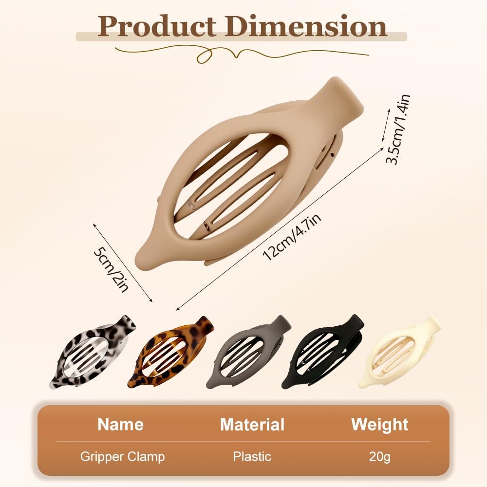 Flat Hair Clips for Women - 3PCS No-Slip Grip Claw & Duckbill Styling Accessories | Perfect for Thick or Thin Hair