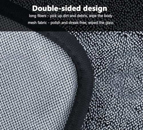 Microfiber Cleaning Towels - 5 Pack Streak-Free Window & Car Cloths