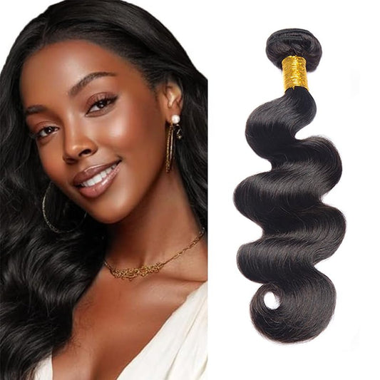 Human Hair Bundles Body Wave Bundles 12 Inch Unprocessed Virgin Double Weft 1b Bundle Hair Extensions Natural Black Color