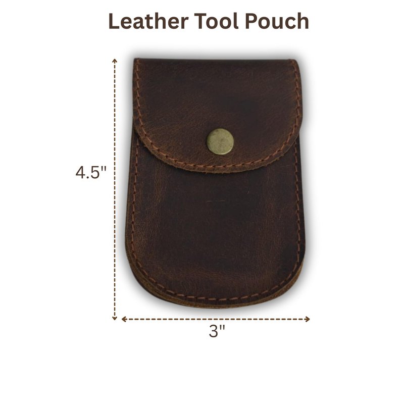 PavinCrafter Leather Belt Holster Pouch – Handmade EDC Waist Bag for Coins, Mini Wallet, Tools, Headphones – Full Grain Leather Utility Pouch for Men (Dark Brown)