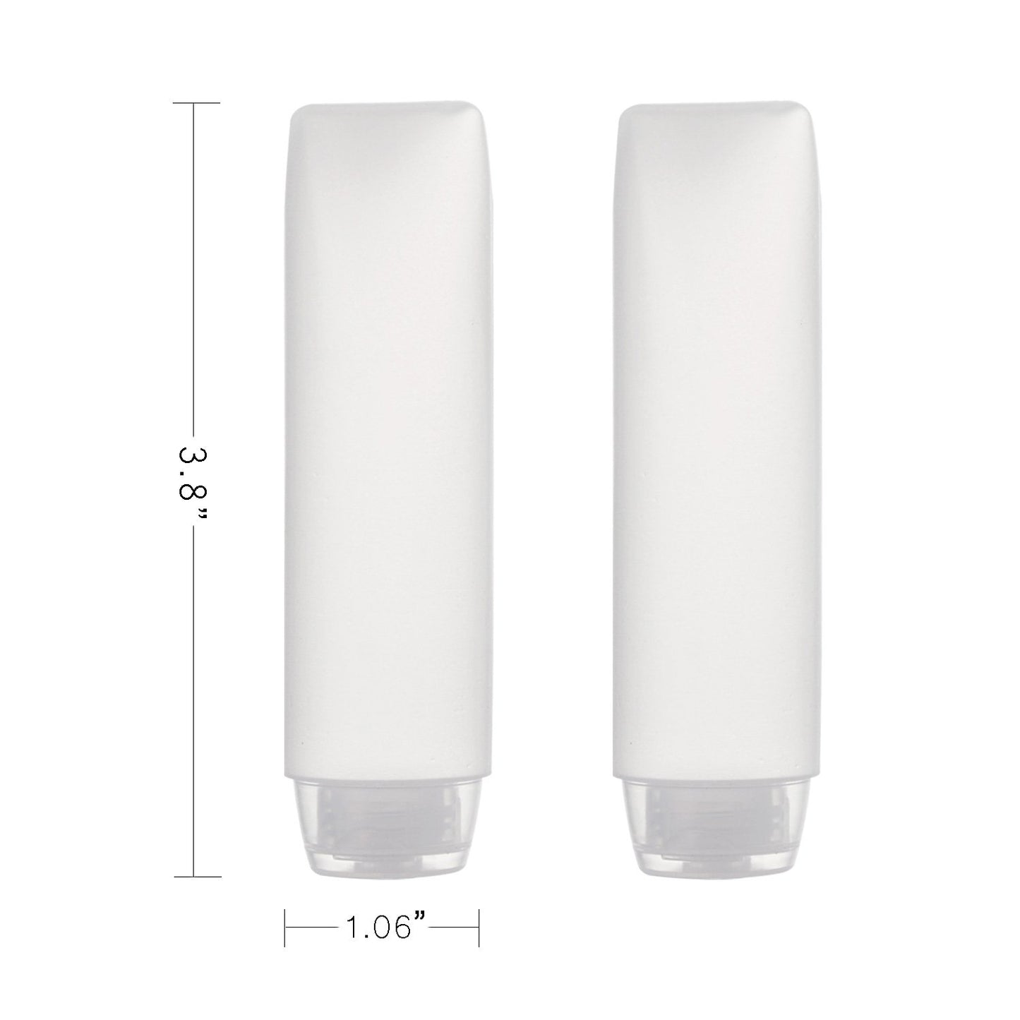 OTO 6 Pack Travel Size Plastic Squeeze Bottles for Liquids, 30ml/1 Fl. Oz TSA Approved Makeup Toiletry Cosmetic Containers