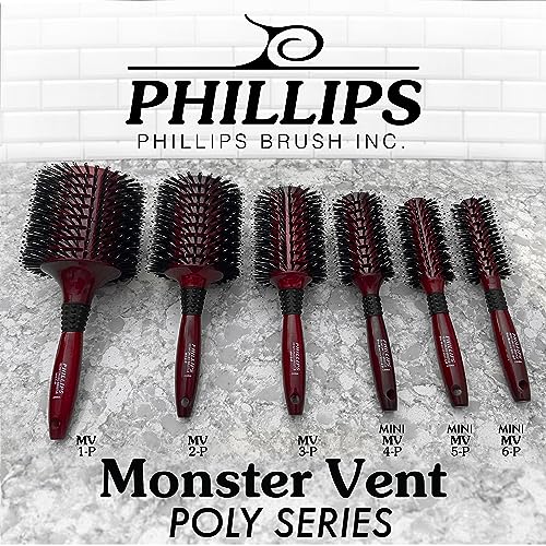 Phillips Brush Mini Monster Vent 6 Hair Brush 2" Barrel for Blowouts & Styling