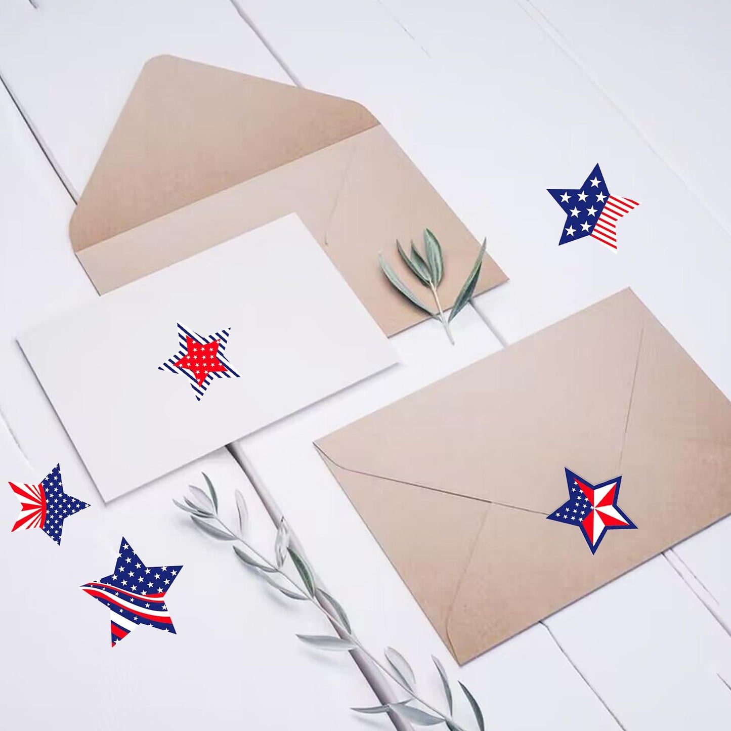Anwyll American Flag Star Stickers - 500Pcs 1.5Inch USA Patriotic Seals Labels Stickers Self Adhesive 4th of July Sticker Memorial Veterans Day Sticker for 250th Anniversary Independence Day Reward