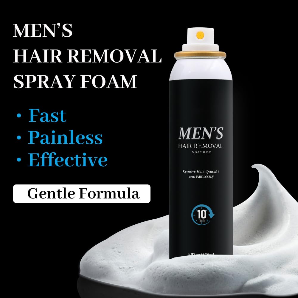 Cosmpro Hair Removal Spray Foam for Men Hair Removal Cream Effective & Painless for Underarm, Chest, Back, Legs Depilatory Cream
