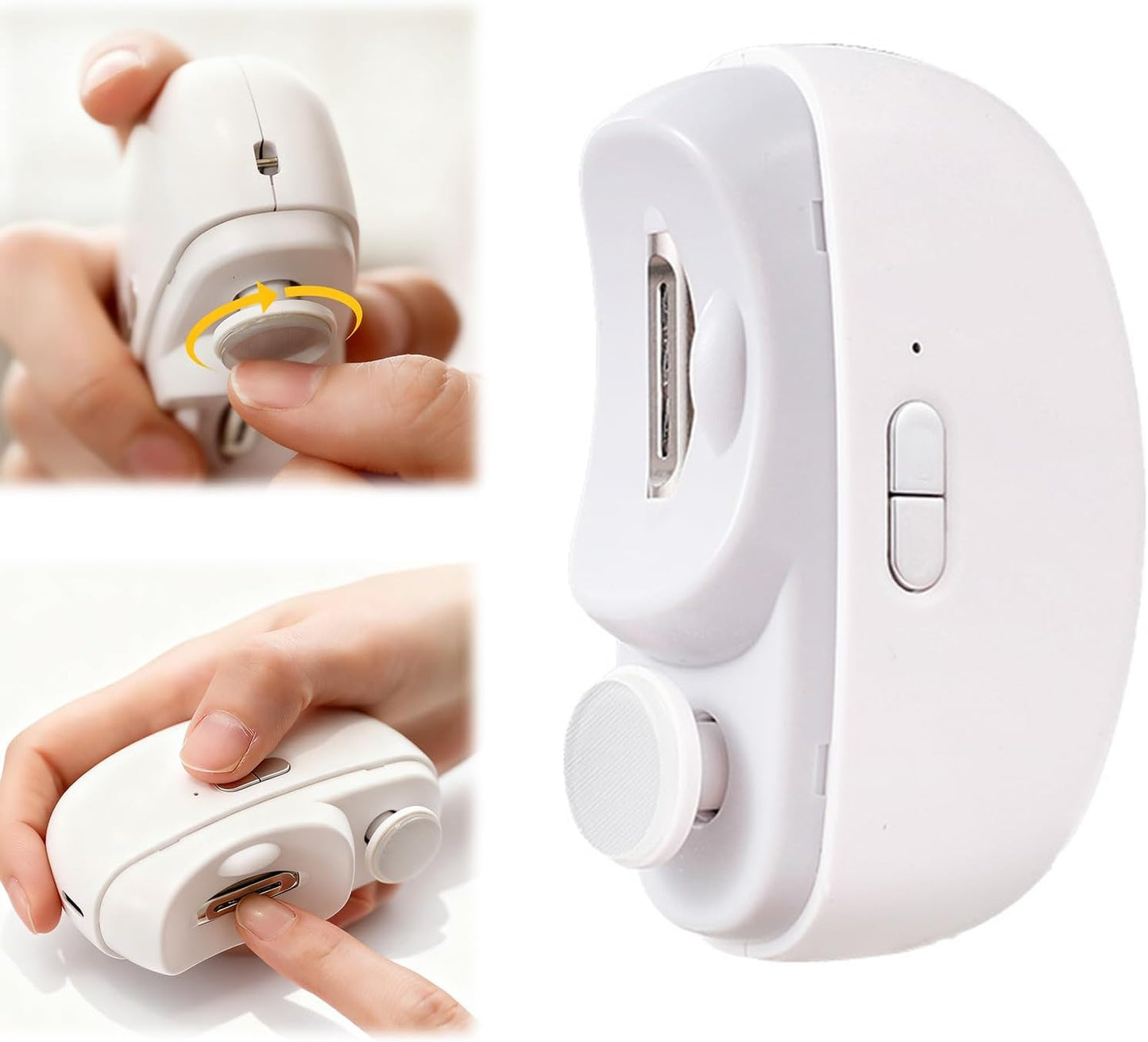 Electric Nail Clipper - Safe & Easy Nail Trimming for Kids | White Design