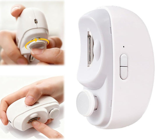 Electric Nail Clipper - Safe & Easy Nail Trimming for Kids | White Design