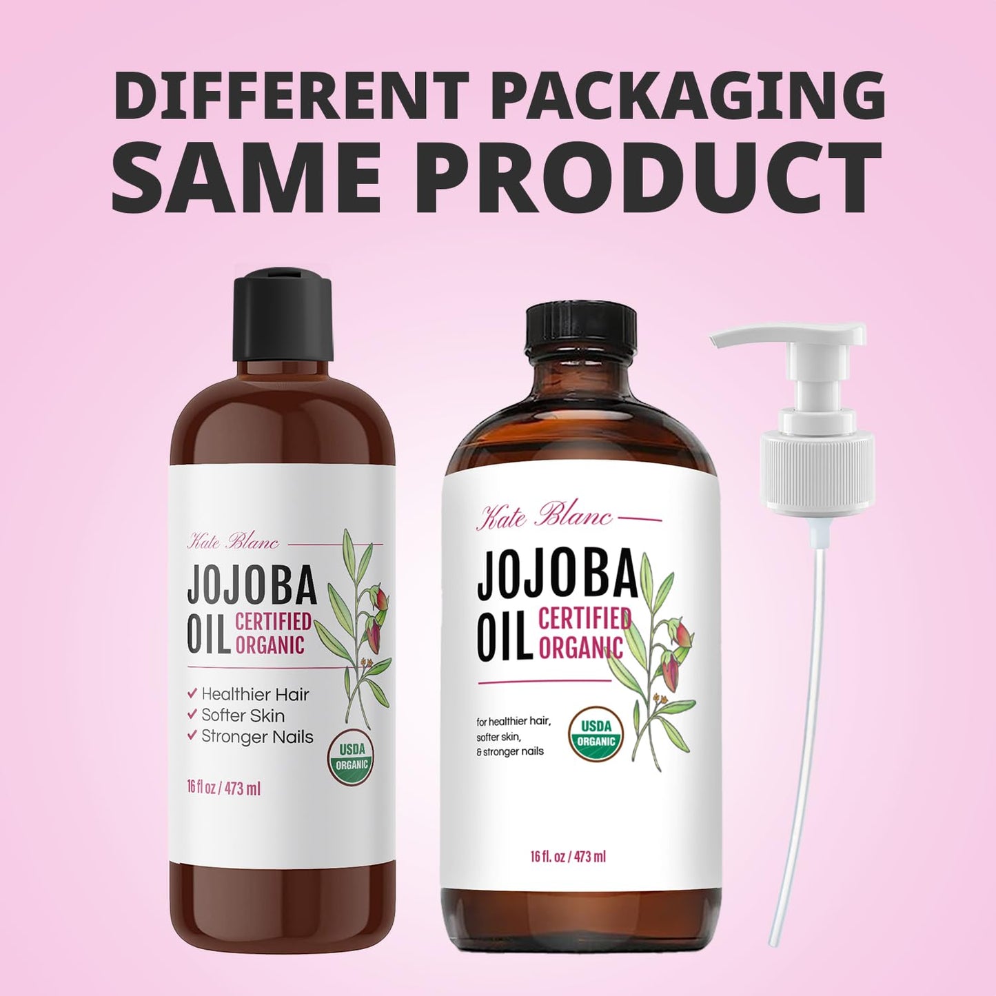 Jojoba Oil for Hair, Face & Skin - Organic & 100% Pure | 16oz Gua Sha Massage Oil