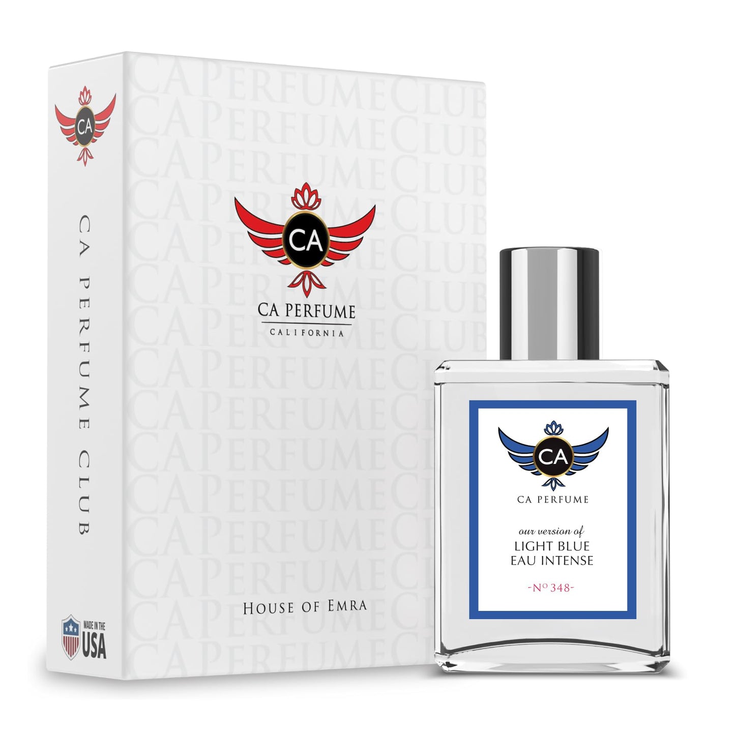 CA Perfume Impression of Light Blue Eau Intense For Men Fragrance Eau de Parfum Spray Bottle 1.7 Fl Oz/50ml-X1