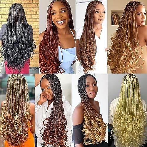 Xtrend 30 Inch French Curly Braiding Hair, 8 Packs Pre-Stretched Synthetic