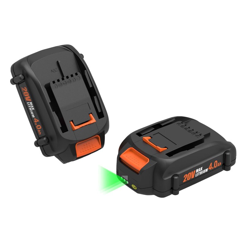 energup 2Pack 4.0Ah WA3525 Replace for Worx 20V Battery PowerShare for WA3520 WA3525 WA3575 WG890 WG891 for 20Volt Worx Batteries 20V