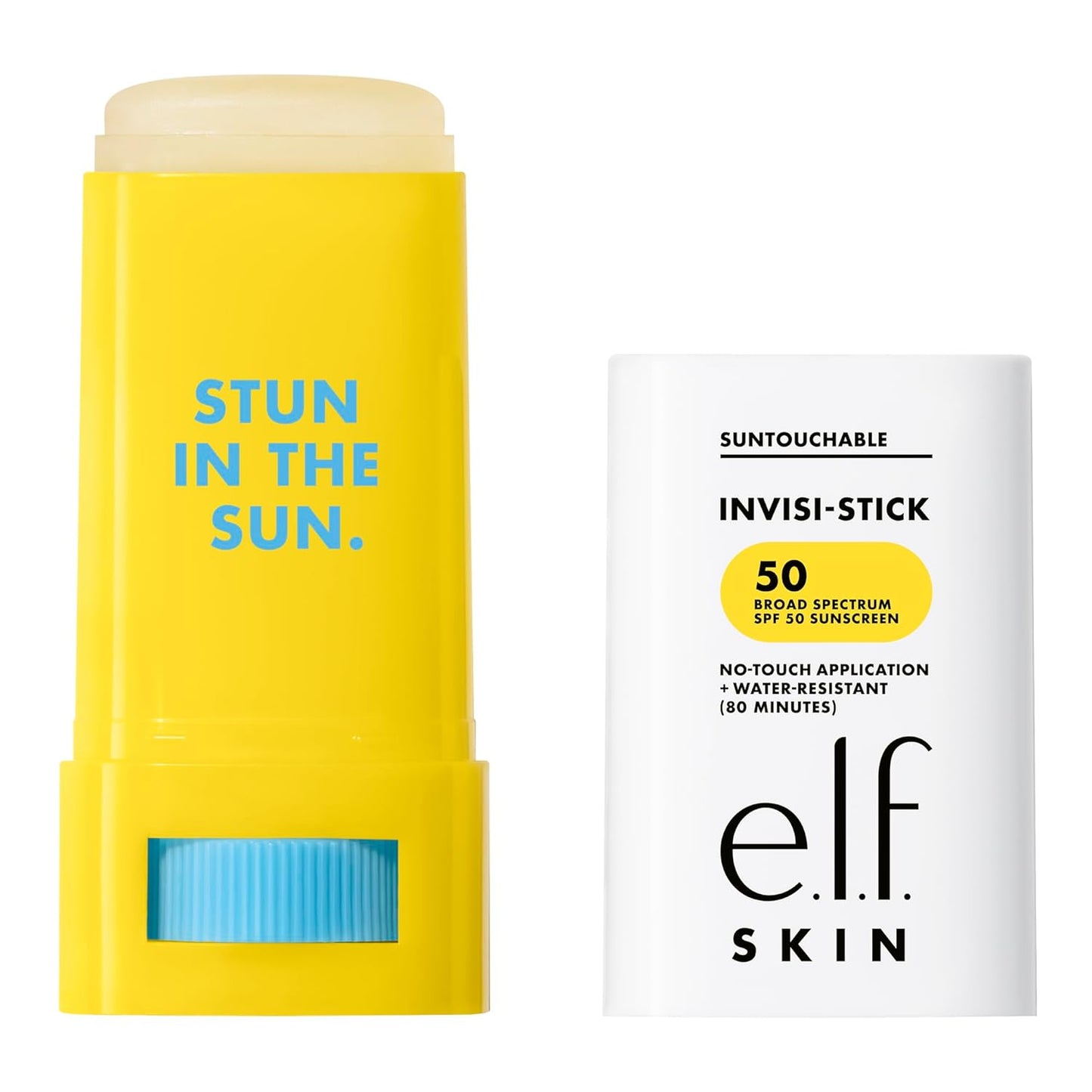 e.l.f. SKIN Suntouchable Invisi-Stick Face Sunscreen SPF 50 - Clear, Lightweight, Vegan Formula