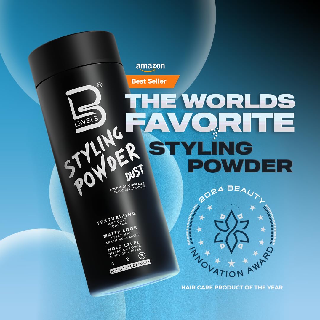 Level 3 Styling Powder for Men - Natural Look, Easy Application, No Greasy Residue | 30g