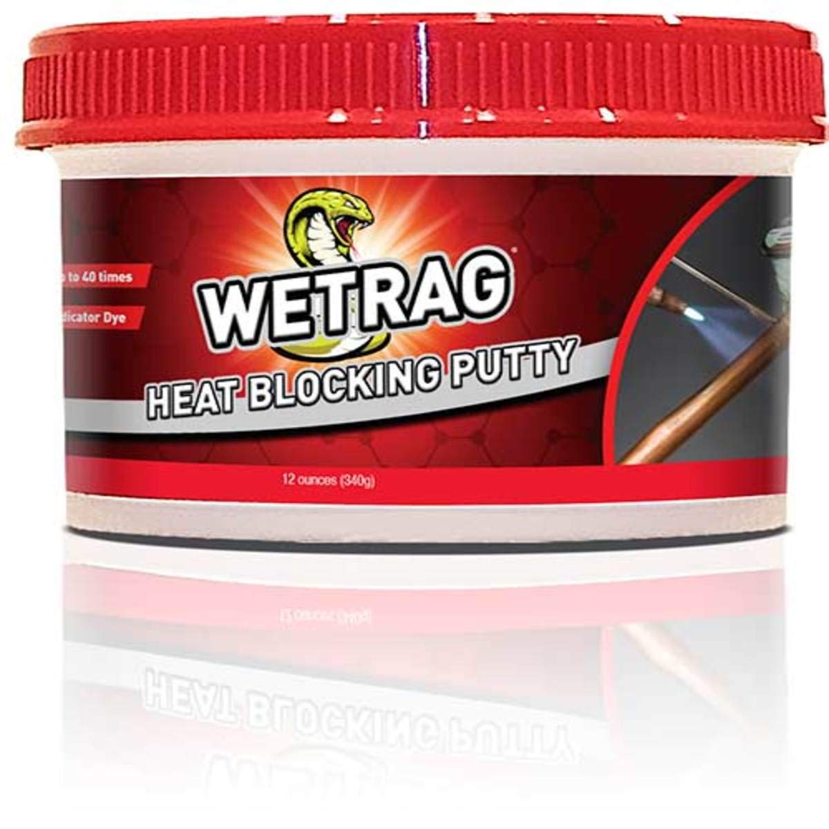 Refrigeration Technologies RT400P Viper Wetrag Heat Blocking Putty Jar (1), 12 oz.