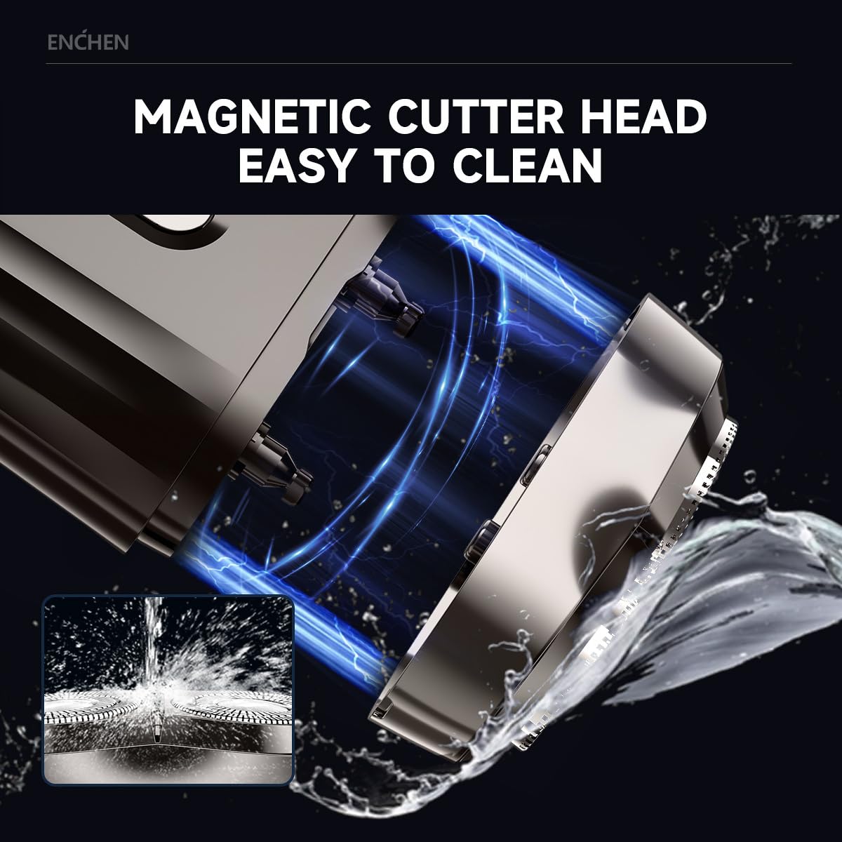ENCHEN Electric Shavers for Men – Portable, Waterproof, Rechargeable Dual-Head Design, Close & Smooth Shaves, Travel-Size Pocket Fit for Men