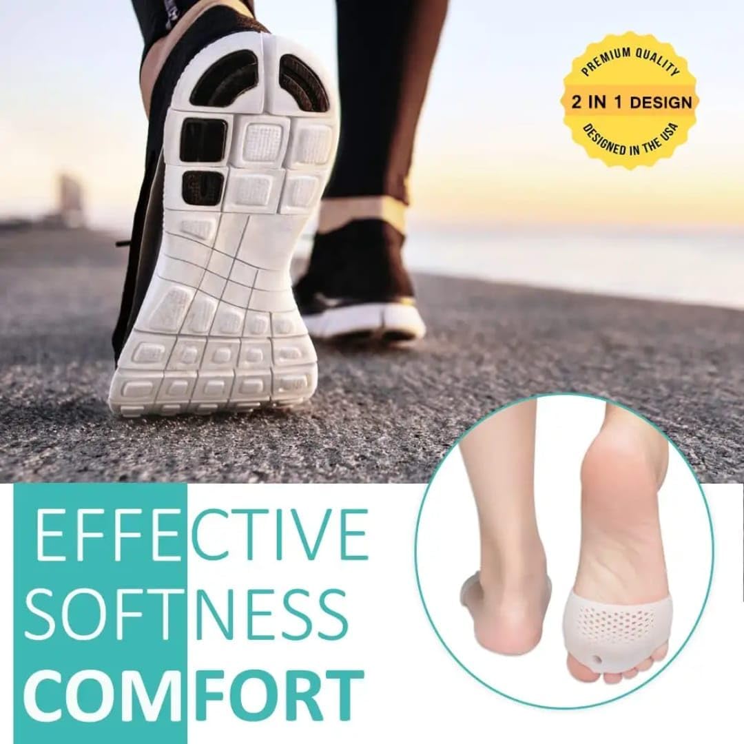 Silicone Toe Separators for Bunions & Overlapping Toes - Gel Spacers for Pain Relief | Soft Breathable Alignment Sleeves (2 Pairs)