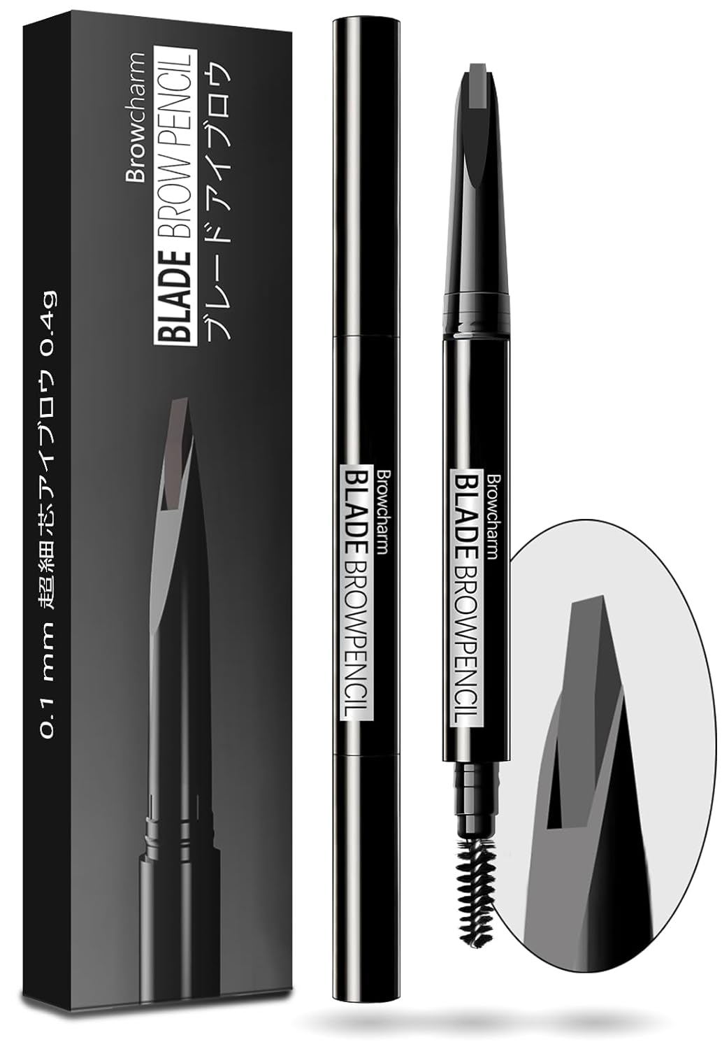 Browcharm Microblading Eyebrow Pencil - 0.1mm Ultra-Fine Waterproof Definer | 01 Black