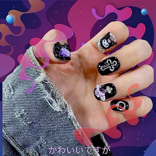 KOZUKI Kawaii Kuromi Pochacco Anime 3D Press-On Nails - KURO Variant
