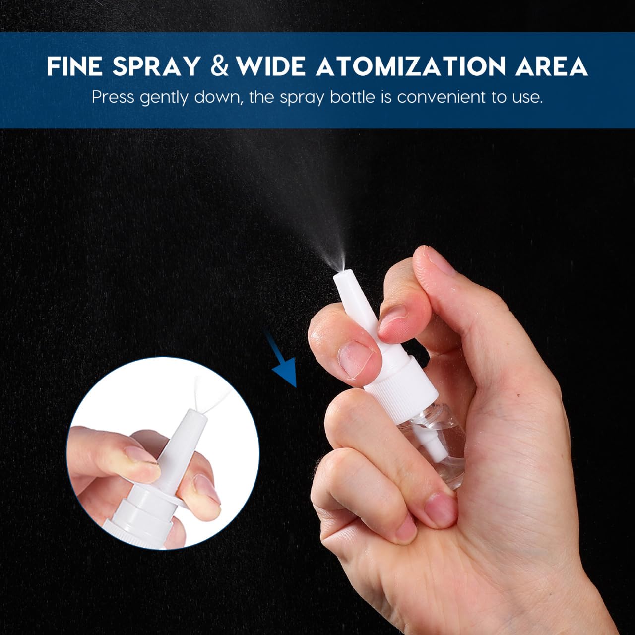 iplusmile 20pcs Nasal Spray Bottles 5ML 0.17OZ Fine Mist Sprayers Empty Refillable Atomizers for Saline Applications Sinus Rinse and Skincare Portable Travel Size Container