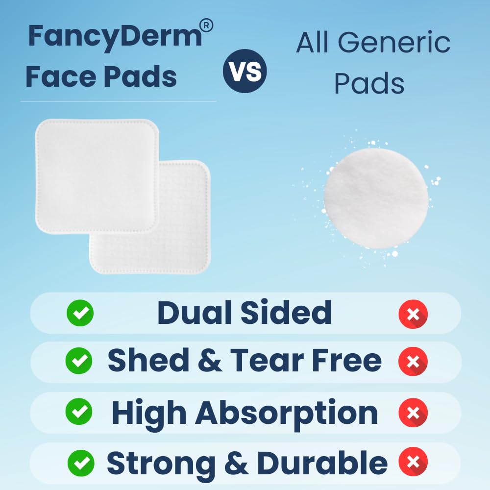 Square Cotton Pads for Face – 80 Count Lint Free Cotton Pads, Large Cotton Makeup Remover Pads for Skincare, 3 Inch (7–7.5 cm)