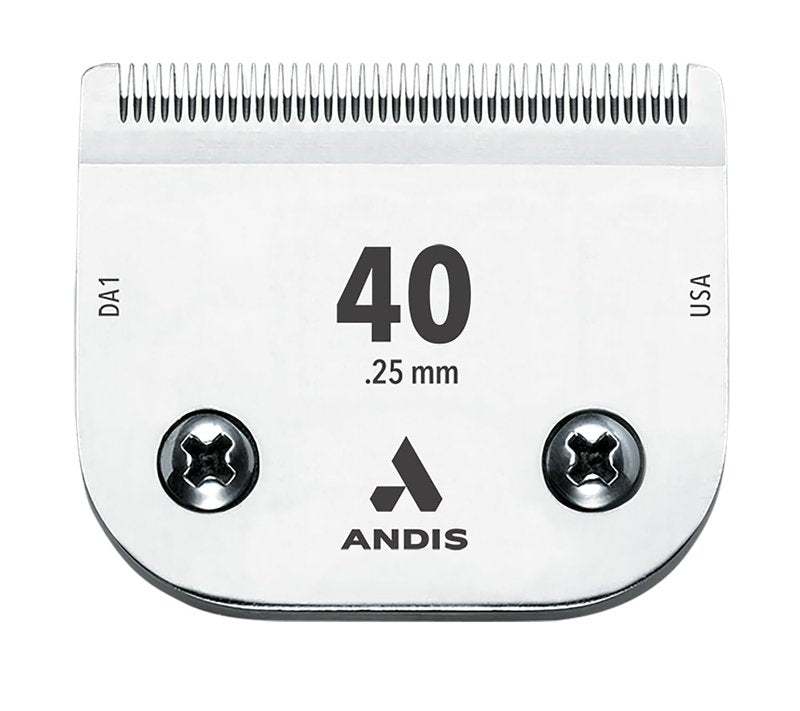 Andis 64265 CeramicEdge Carbon-Infused Steel Pet Clipper Blade, Size-40, 1/100-Inch Cut Length 64265, Chrome