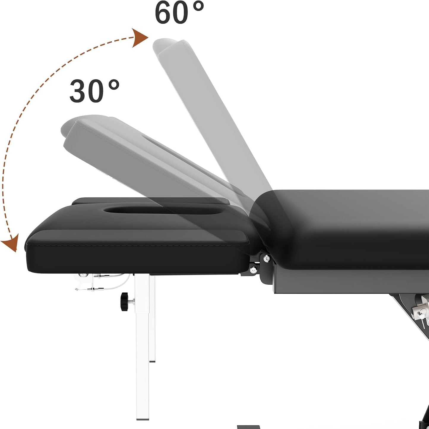 Electric Massage Table with Hydraulic Lift - Adjustable Height & Waist for Therapy | Black