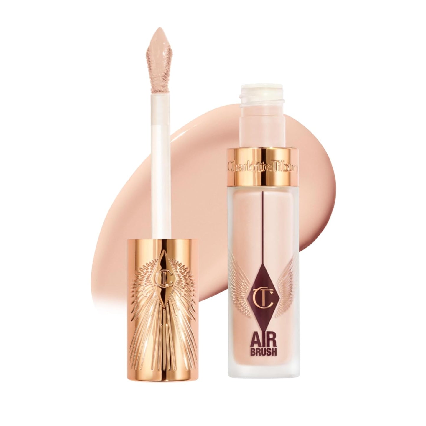 Charlotte Tilbury AIRbrush Flawless Blur Concealer - Longwear, Hydrating, Full Coverage for Dark Circles & Blemishes | Natural Matte Finish