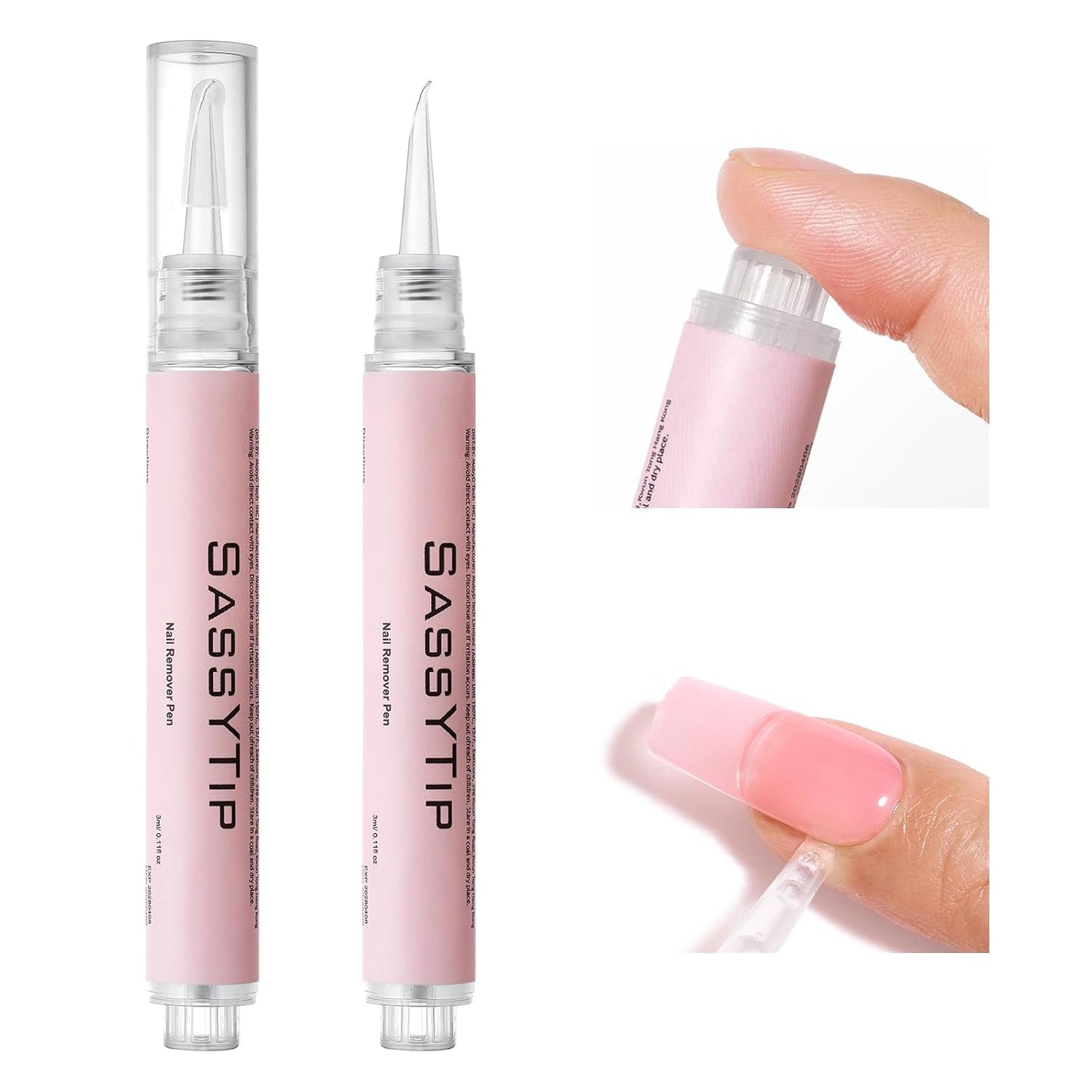 Nail Glue Remover Pen - Acetone-Free Gentle Formula for Press-On Nails | 0.11 fl. oz. (2 PCS)