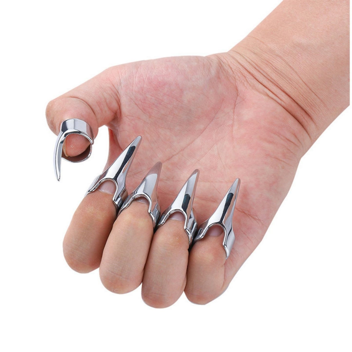 EBIEFLY 5X Back Scratcher Nail Covers Backscratcher Grating Back Tickler Tools for Women Men Backs Scratchers Tickle Touching Cosplay Stainless Steel Smooth Pets Nails Scratching Hair Parting Ring
