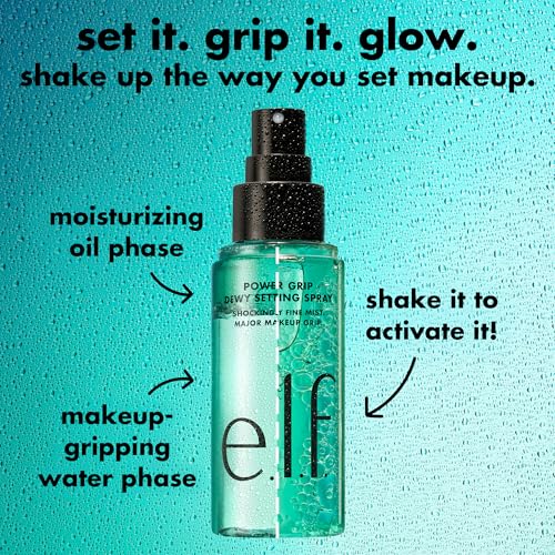 e.l.f. Power Grip Dewy Setting Spray - Hydrating Bi-Phase Mist