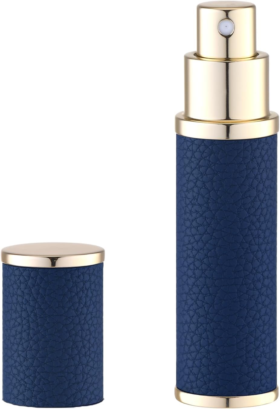 Travel Perfume Bottle - Refillable Mini Leather Cologne Atomizer | 10ml Black Fragrance Pump Dispenser