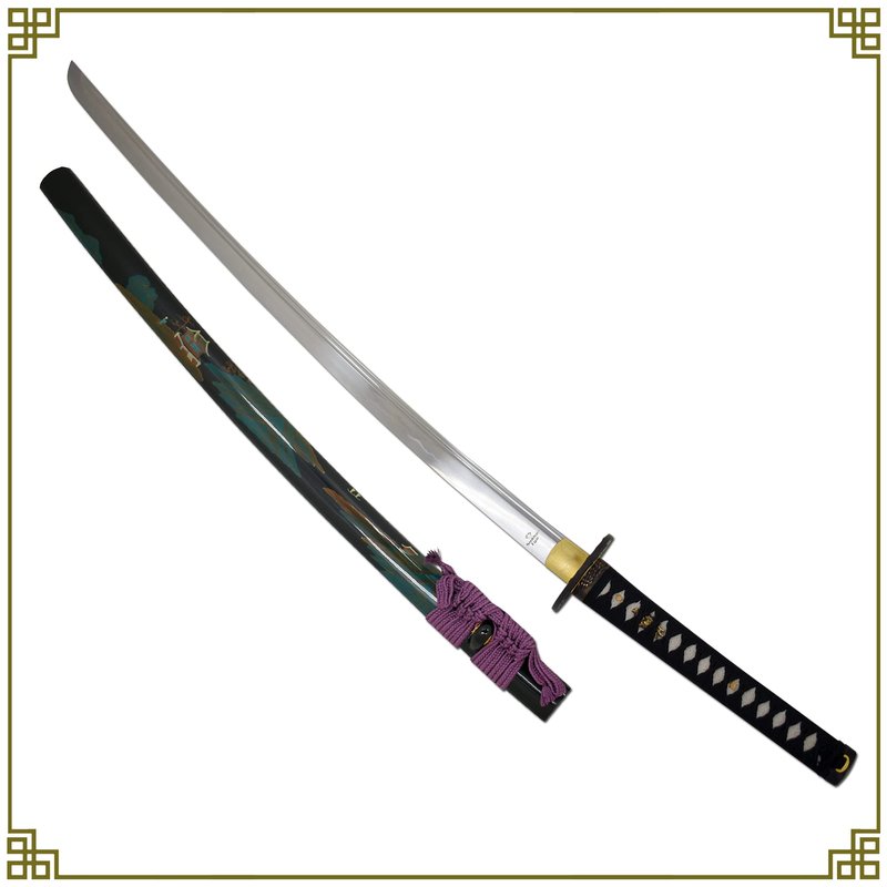 Snake Eye Tactical Classic Japanese Samurai Katana Swords with Heavy Duty Wooden Stand- (0931)