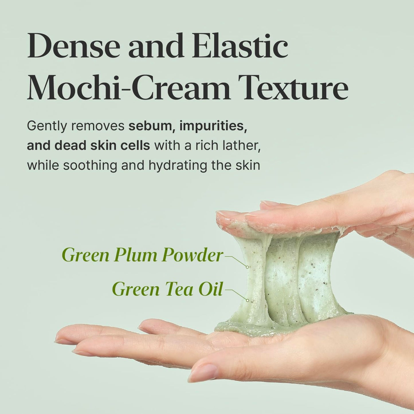 Green Plum AHA BHA Clay Mask Cleanser - Korean Face Wash & Makeup Remover | Controls Sebum, Tightens Pores, 4.58 oz