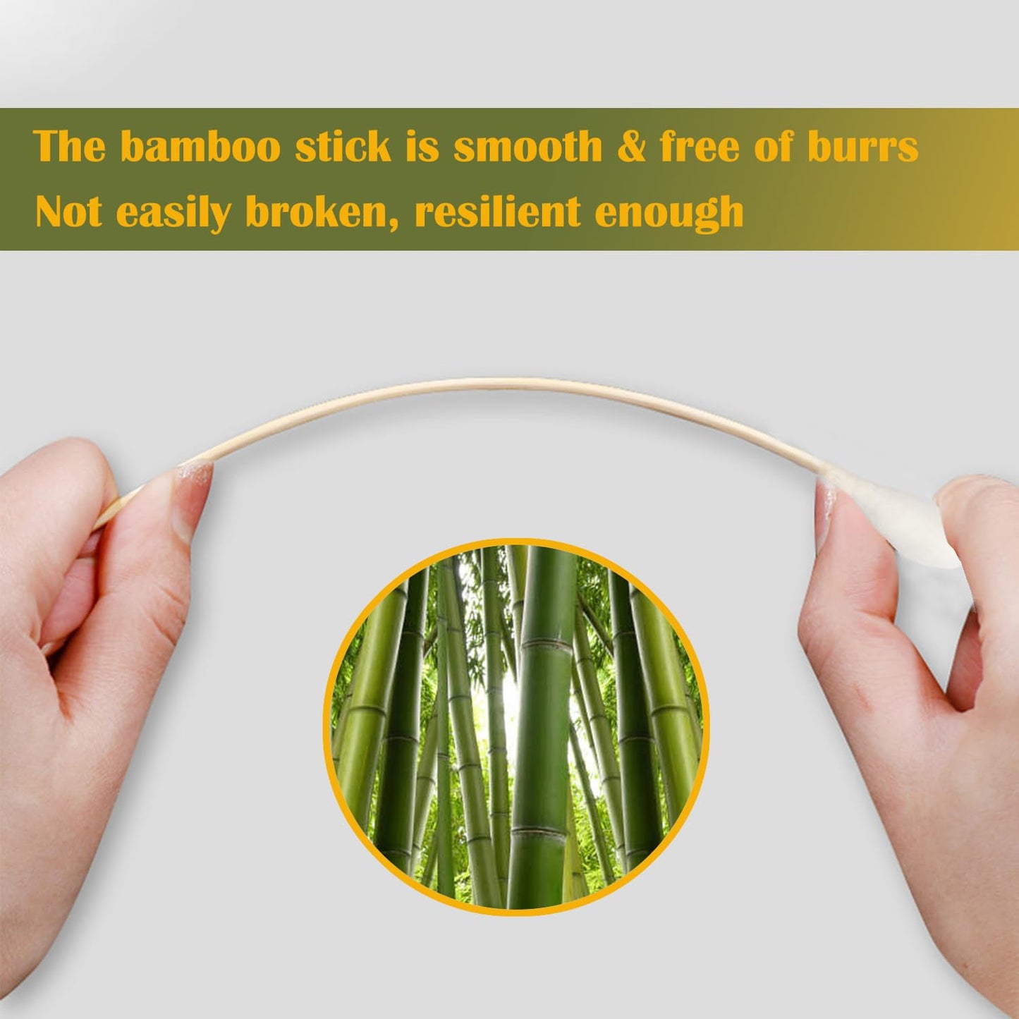 6 Inch Long Large Size Cotton Swabs 100PCS,Bamboo Sticks & Highly Absorbent Tipped Applicators for Pet Care