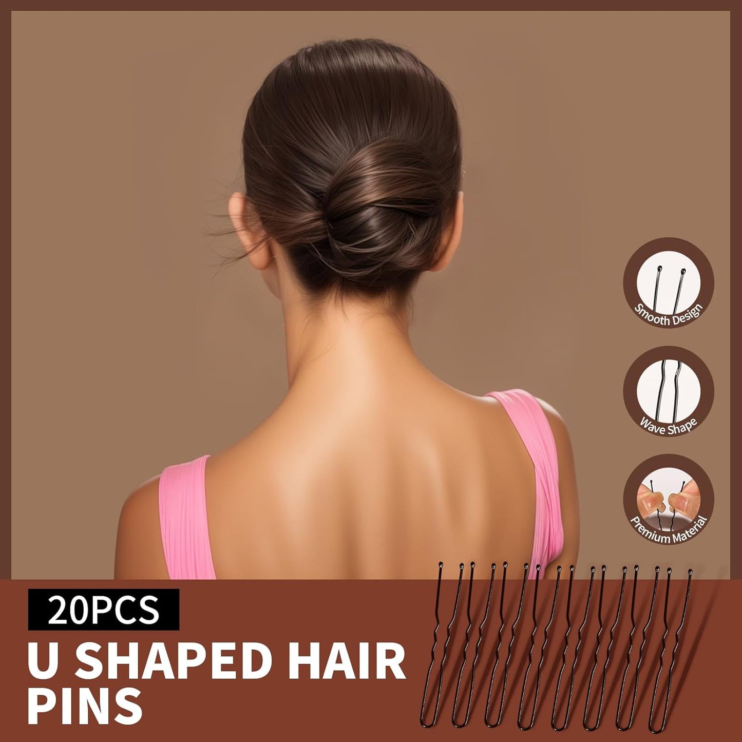 Teenitor Hair Accessories Kit - 500pcs Elastic Hair Bands & Ponytail Holders | Black Seamless Thick Bands & Bobby Pins