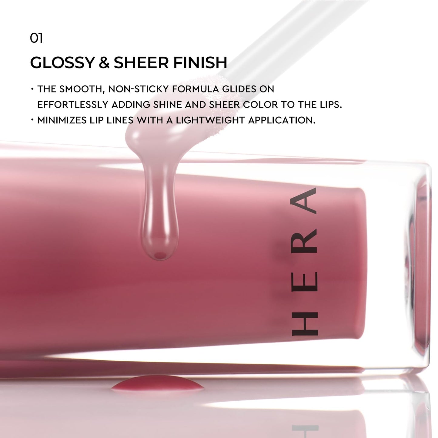 HERA FELIX Picked Sensual Nude Lip Gloss #325 SUNKISSED | Volumizing Sheer & Glossy Finish, Non-sticky, Moisturizing and Hydrating, Korean Makeup, 0.17 oz. (5g)