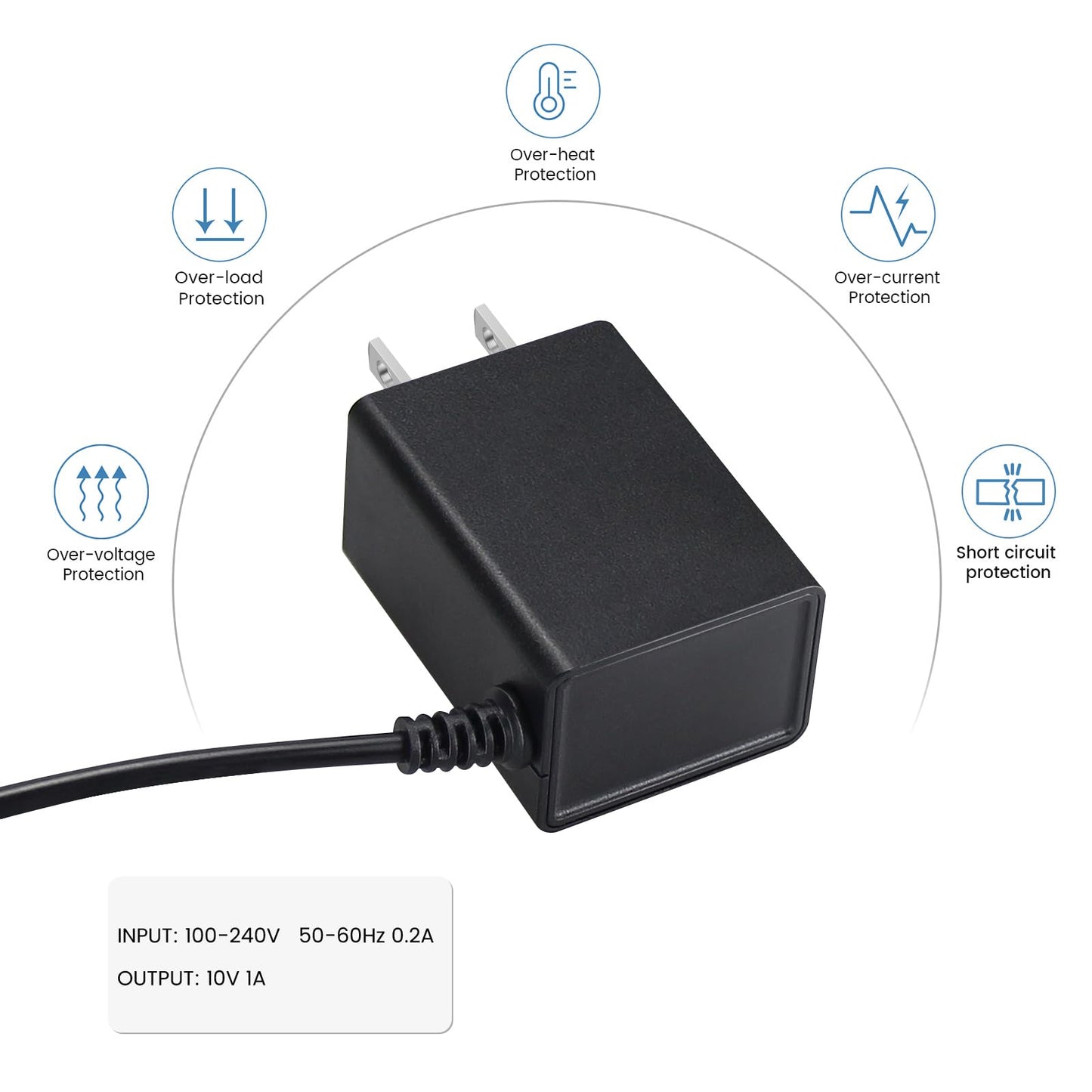HV-270 Cord for Hitachi Magic Wand Rechargeable Charger, 10V Power Adapter