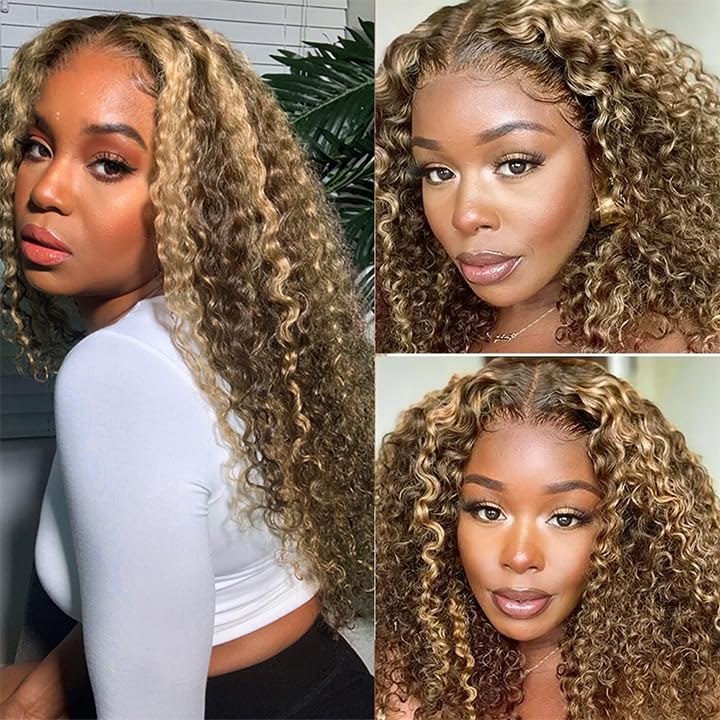 P4/613 Highlight Deep Wave Brazilian Virgin Human Hair Bundles 24 Inch
