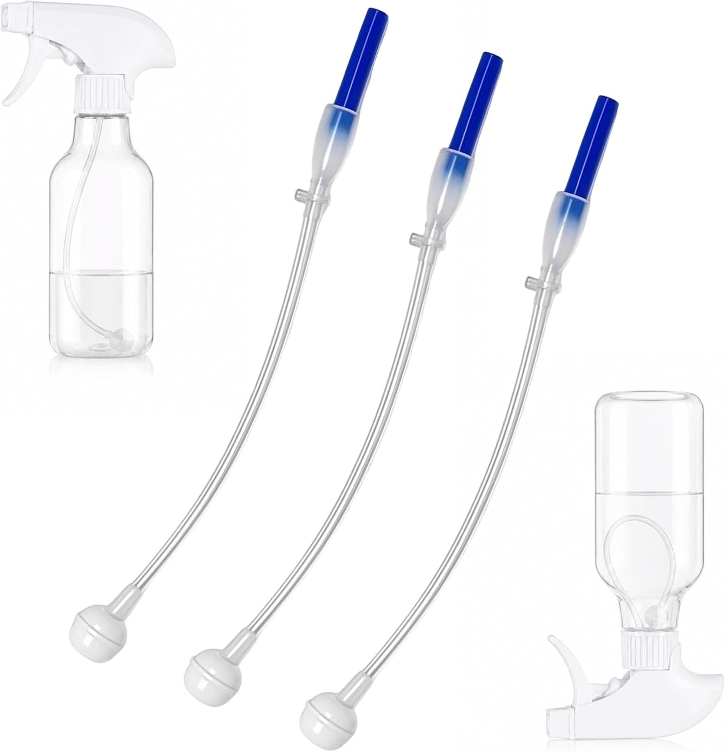 Universal Fit 360° Spray Bottle Adapter - Flexible Weighted Dip Tube for Easy Angle Spraying | Perfect for Cleaning, Garden, Salon & Auto Detailing