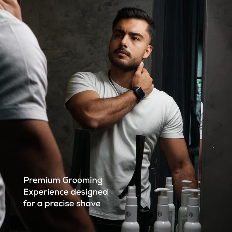 Black White Shave Gel for Precise Detailing and Edging with Calendula Extract to Soothe Skin and Help Relieve Irritation