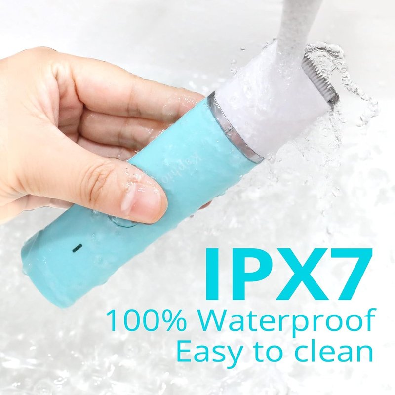 Bikini Trimmer for Women Pubic Hair: 2 in 1 Electric Razors for Women - Rechargeable Electric Shaver - IPX7 Waterproof Lady Shaver for Travel & Shower Use in Summer (Green)