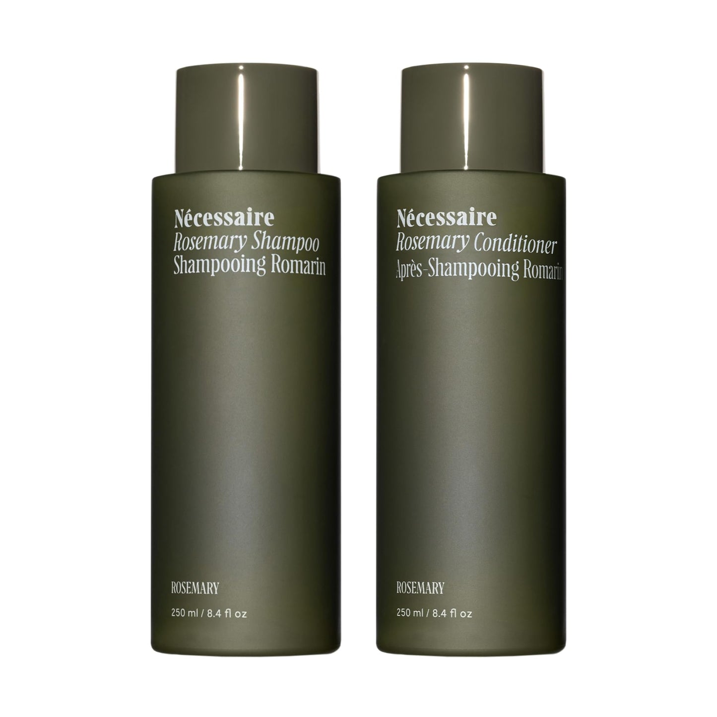 Nécessaire Rosemary Hair Duo | Multi-Protein Strengthening Rosemary Shampoo and Conditioner Set For Thinning Hair. For Women + Men. Free Of Sulfates. Color-Safe. 250 ml / 8.4 oz