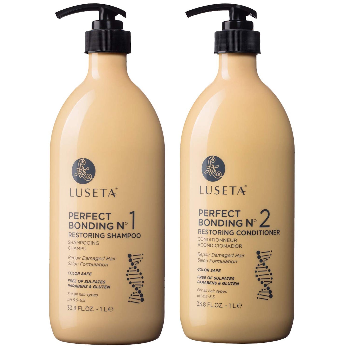 Bond Repair Shampoo & Conditioner Set for Chemically Damaged Hair - Deep Moisture & Shine | 2x16.9 oz