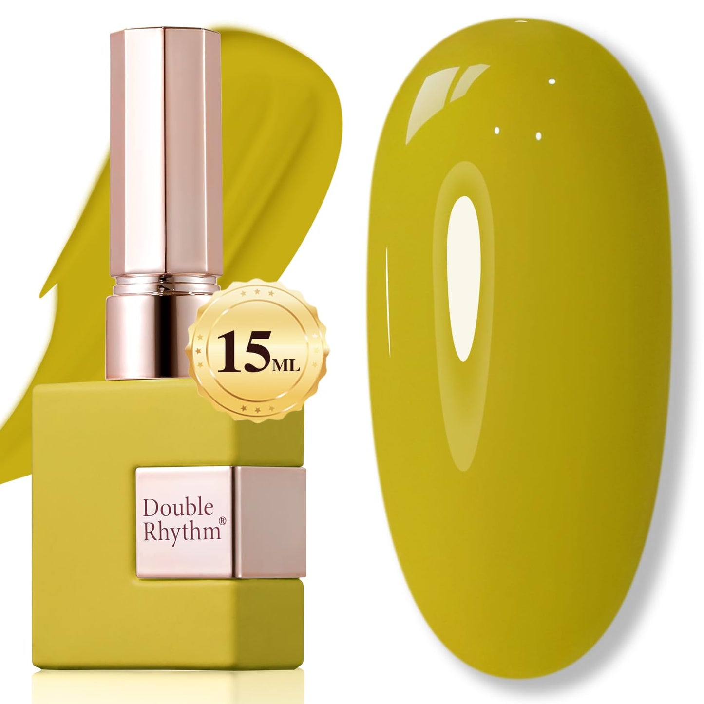 Gel Nail Polish - Double Rhythm 15ML Pearl White Soak Off for Art Manicure | DIY at Home