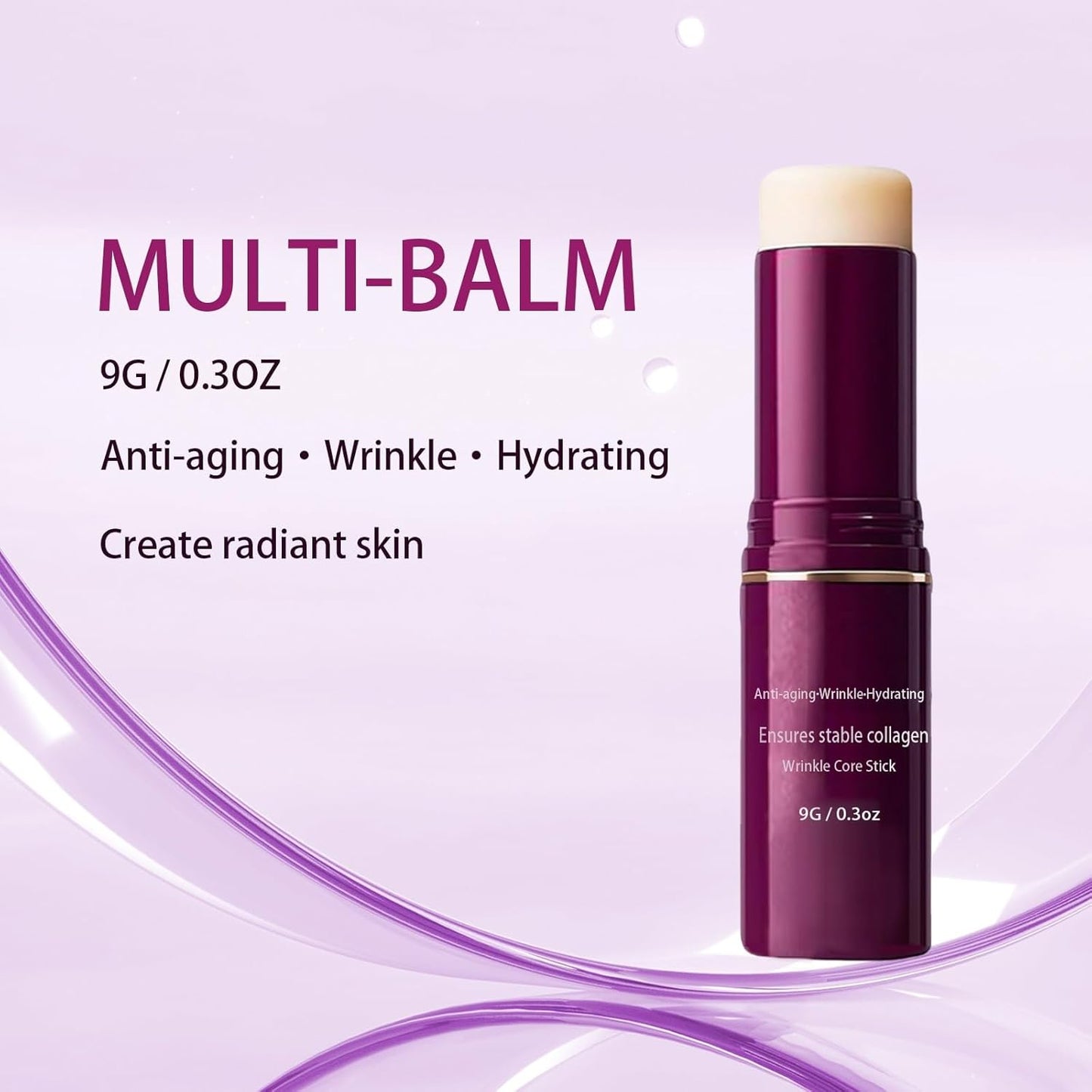Calcium Volume Multi Balm - Korean Collagen Anti-Wrinkle Stick for Face, Eyes & Neck | 2-Pack