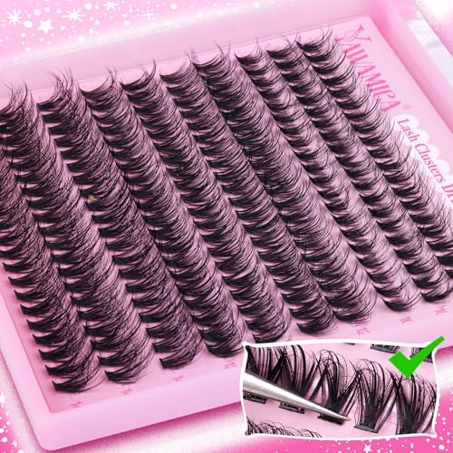 Yawamica Wispy Lash Clusters 10-14mm Short Fluffy CC Curl Natural Eyelash Extensions