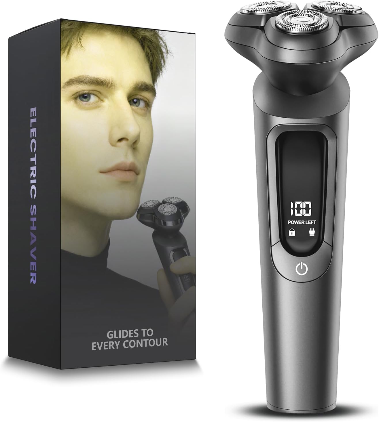 Electric Razor for Men - 3D Flex Blades with Pop-Up Trimmer | Iris Gray Color