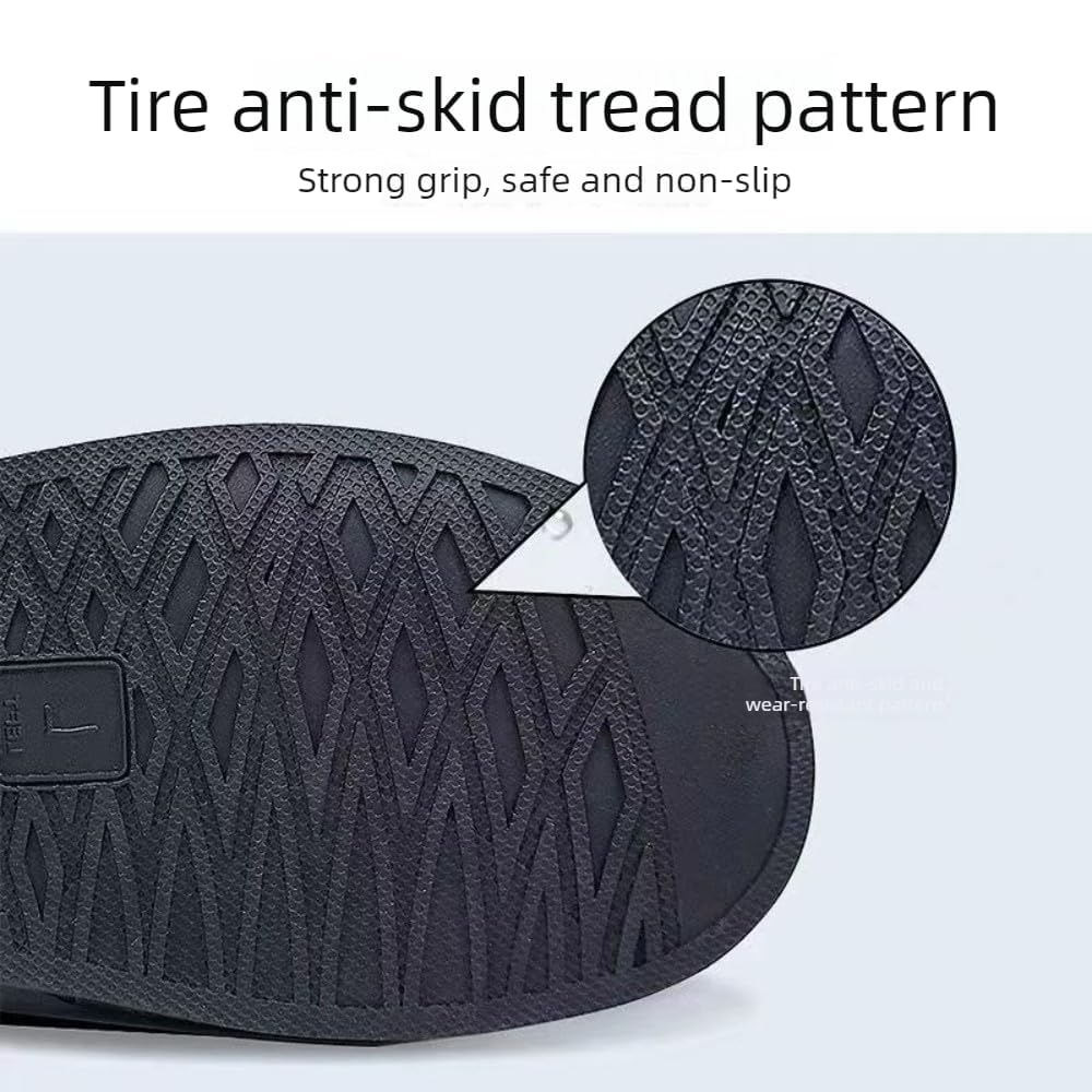 Waterproof Shoe Covers For Rain，Rain Boot Covers With Zipper,Galoshes Shoe Ponchos,Reusable & Foldable,Non-Slip PVC Snow Boot Covers for Men and Women (XL)