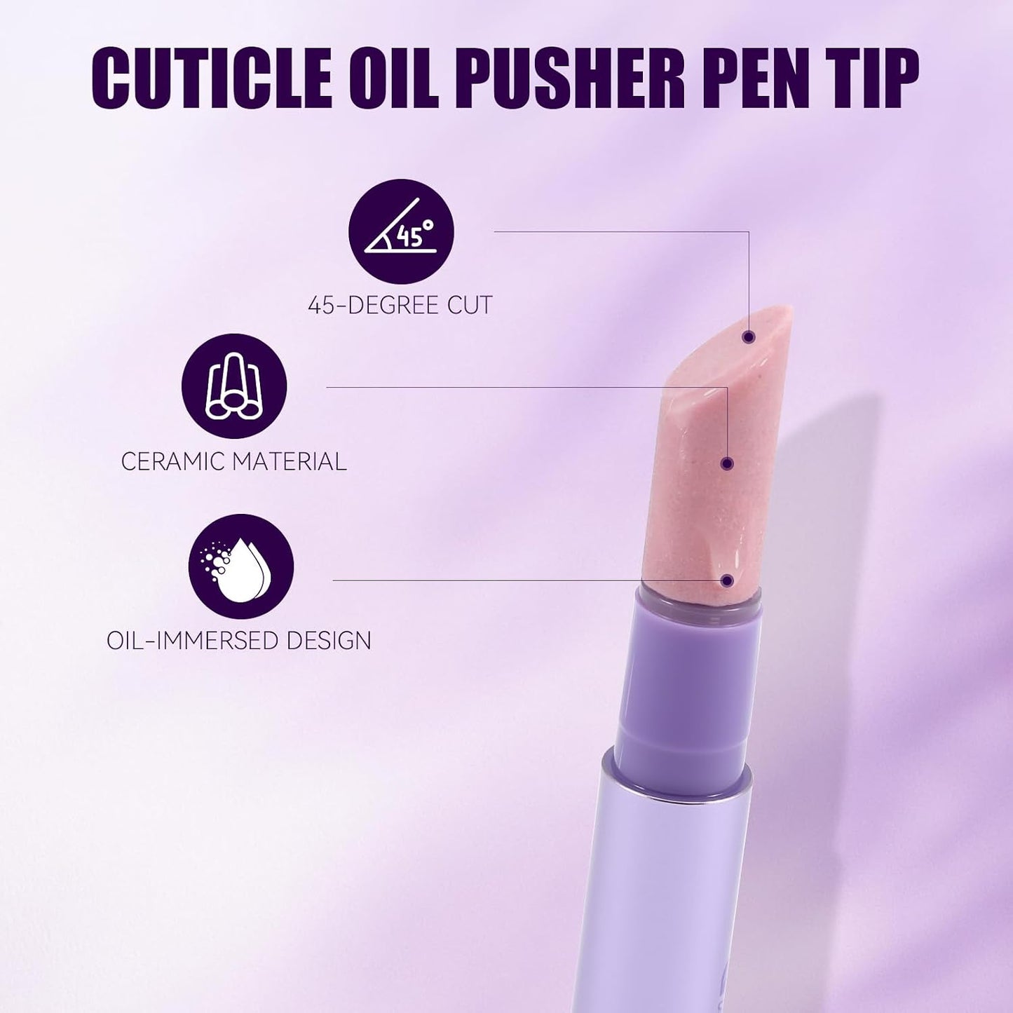 Cuticle Oil Pusher Pen - Nail Care Tool for Hangnails & Dry Nails | Moisturizing Cuticle Trimmer & Remover